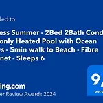 Endless Summer - 2Bed 2Bath Condo - Seasonly Heated Pool With Ocean Views - 5Min Walk To Beach - Fibre Internet - Sleeps 6